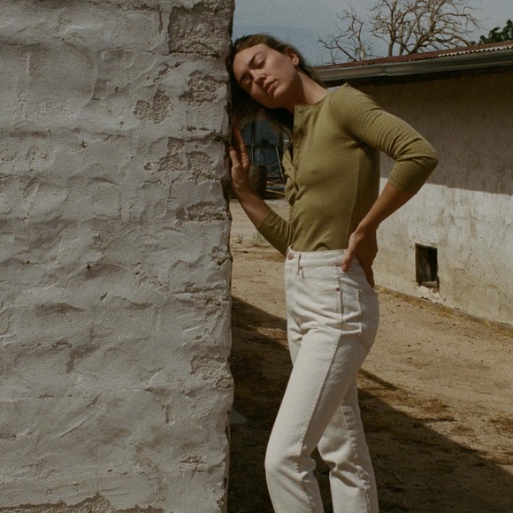 NWOT Dôen 'Paola' tee, Bay Leaf (olive green), XS - Picture 4 of 5